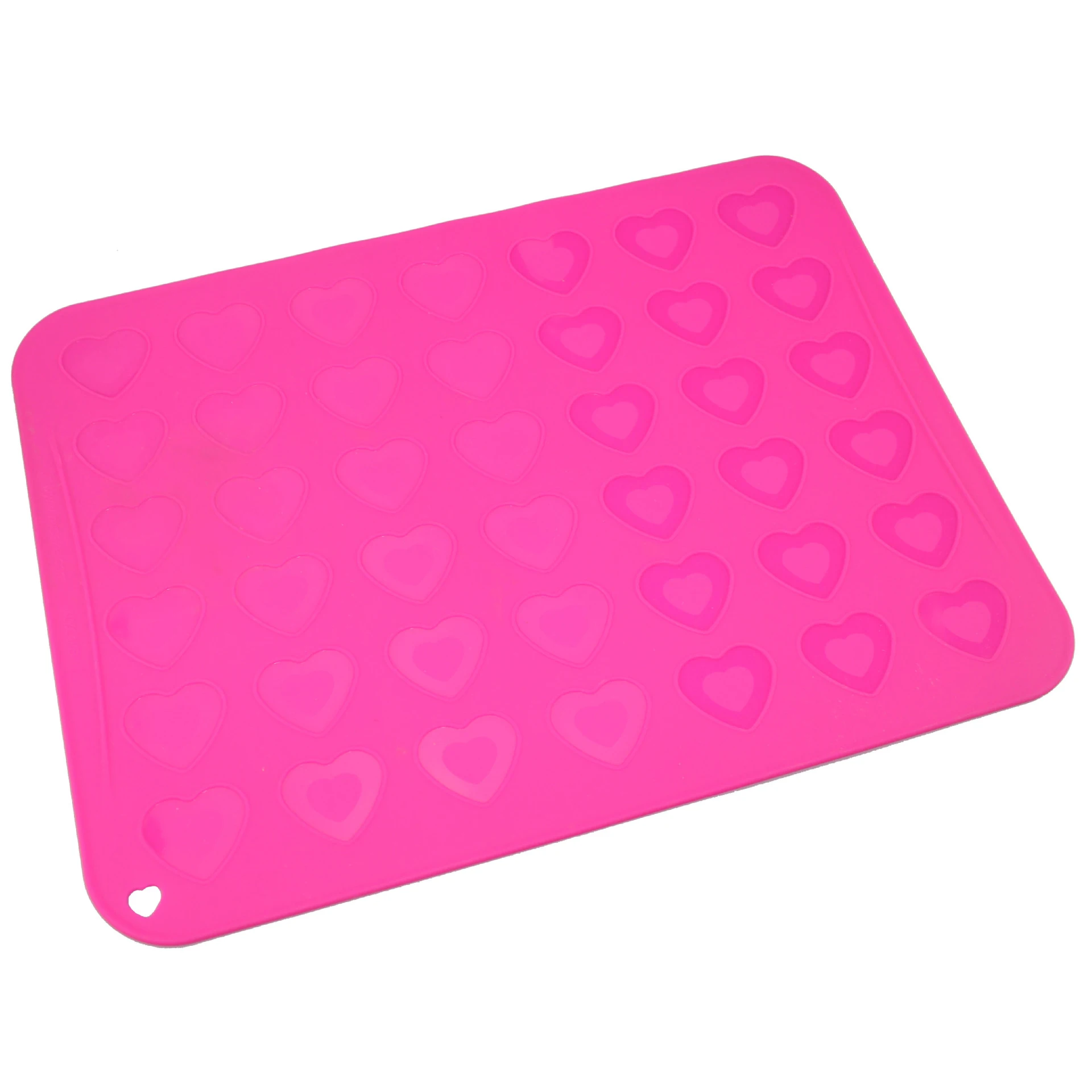 

DHL 50PCS Marvellous Heart Shape Macaron Mat Silicone Pastry Tool Baking Sheet Tray Line Cake Mold 40x30Cm