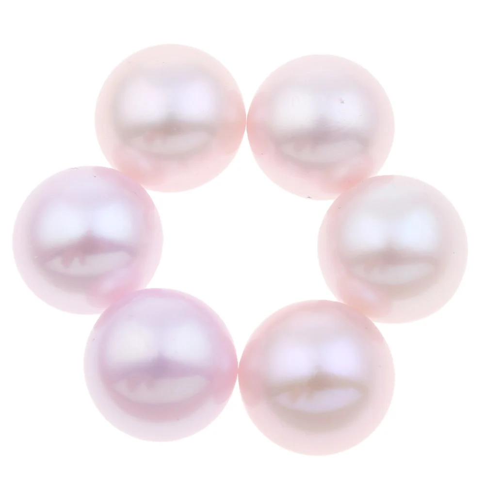 

YYW Half Drilled Cultured Freshwater Pearl Beads,Brand, Button, natural, half-drilled, purple, 7-7.5mm Sold By Pair