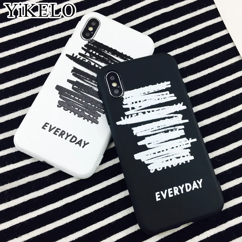 YiKELO Fashion Graffiti Phone Case For iPhone 8 6S 6 7