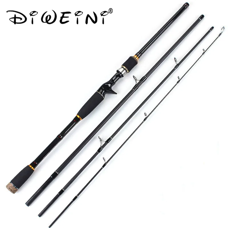 

New 1.8M 2.1m 2.4m 2.7m 3.0m 99% Carbon Fiber Spinning Fishing Rods Casting Travel Rod 4 Sections Fast Action Fishing Lure Rod