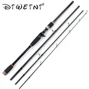 New 1.8M 2.1m 2.4m 2.7m 3.0m 99% Carbon Fiber Spinning Fishing Rods Casting Travel Rod 4 Sections Fast Action Fishing Lure Rod