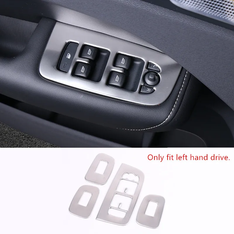 Автомобильный контрал аудио динамик рамка воздуха на выходе Крышка Накладка для Volvo XC60 дверная ручка Окно Стекло переключатель рамка Декор полосы - Название цвета: Glass Lift Frame