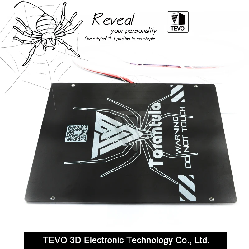 Тево Тарантул Тепловая кровать большая площадь строительства 200*280*3,5 мм черная алюминиевая Тепловая кровать 3D-печать Тепловая кровать горячая пластина для 3D-принтера часть