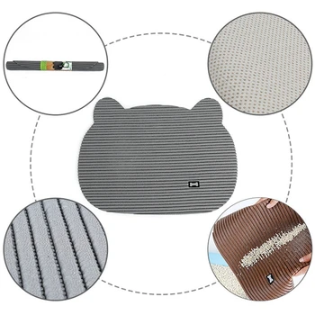 

Anti-splash Scatter Control Cat Litter Mat Premium for Traps Litter from Box and Paws Easy to Clean Cat litter Cat Mat For Gatos