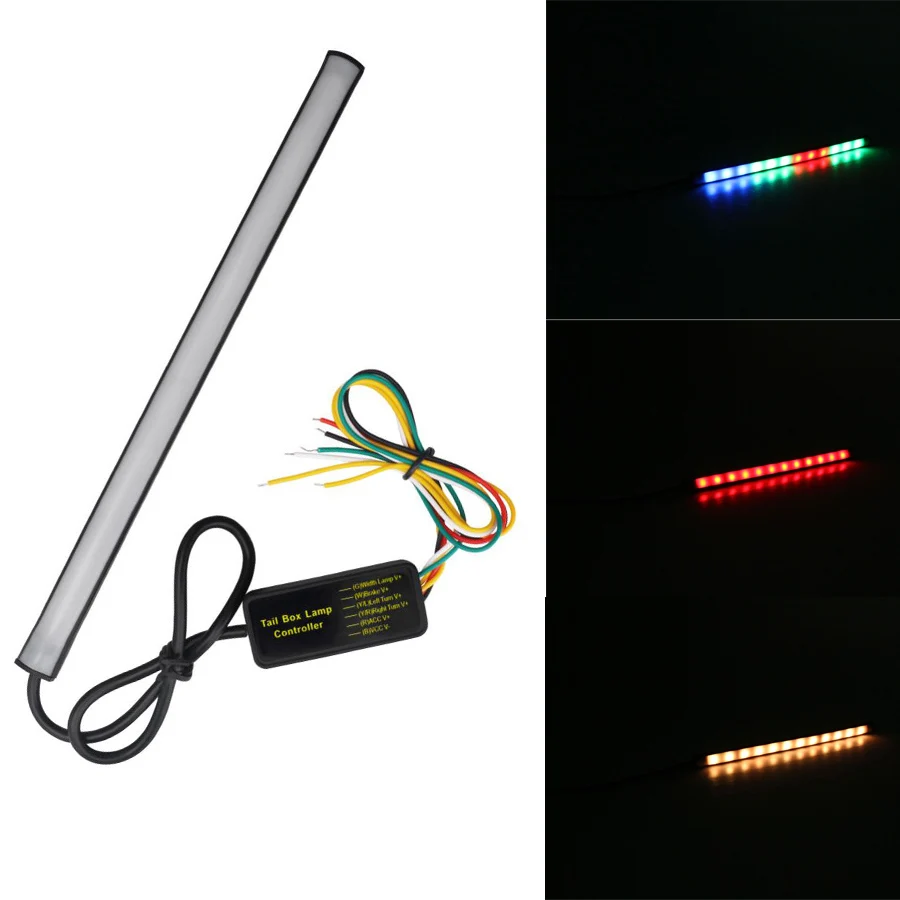 

Universal Sequential Switchback Flowing Motorcycle Turn Signal Light License Plate Flashers LED Motorbike ATV Rear Tail Lamp