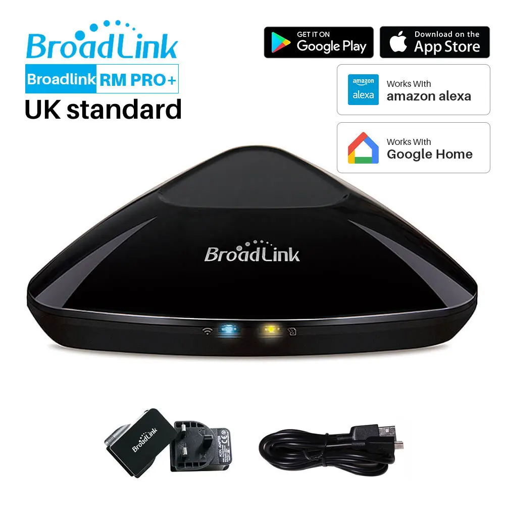 Универсальный Интеллектуальный контроллер Broadlink RM Pro+ RM Mini3 wifi+ IR+ RF+ 4G умный дом автоматизация работает с Alexa Google Home - Комплект: RM Pro UK