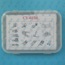 15 PCS Snap On Adapter Zipper Foot Walking Foot Pfaff, iking,Kenmore,White #CY-015R