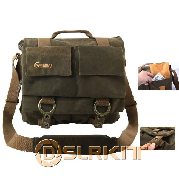 

DSLR Camera Messenger Canvas Bag for Canon 600D 60D 7D 5DII for Nikon D5100 D90 D300 D700