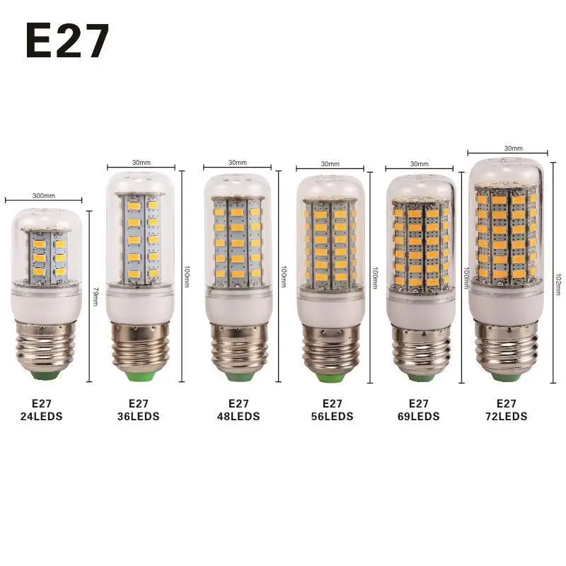Светодиодный энергосберегающий диодный светильник LATTUSO E27 E14 220 В SMD 5730 5 Вт 12 20 25 30