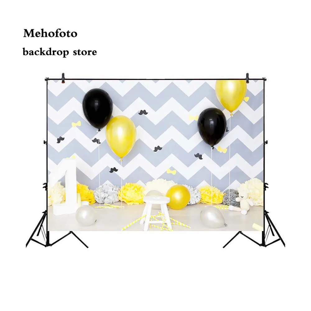 

Mehofoto 1st Birthday Theme Party Photography Backdrops Newborn Baby Backgrounds for Photo Shoot Studio Vinyl Cloth Seamless 708