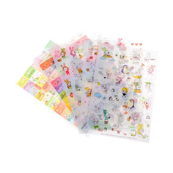 

6 Sheets/set Rabbit Book Sticker For Diary Scrapbook Calendar Notebook laptop Label sticker Mobile Phone Decor