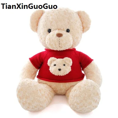 Новое поступление плюшевый мишка в красном свитере около 60 см мягкая подушка