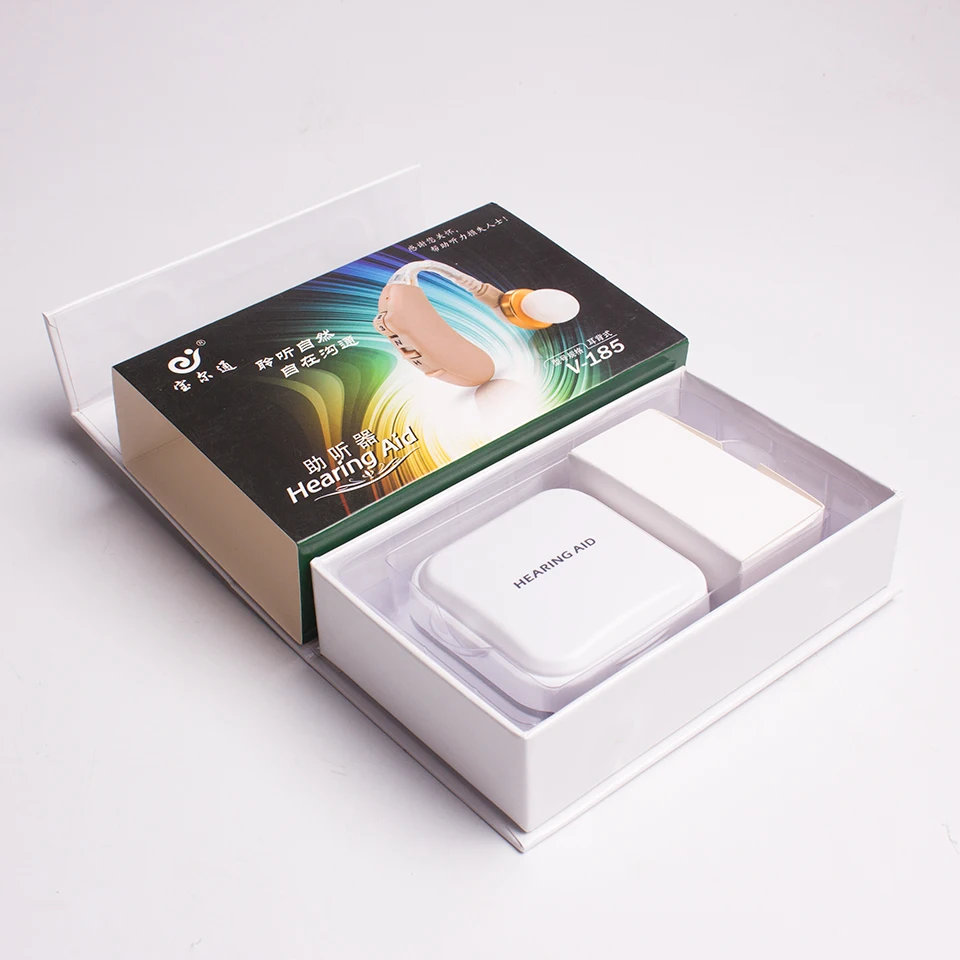 Mini Adjustable Digital Screen Hearing Aid Portable Behind Sound Amplifier Volume Listening Hearing Aids Light Easy to Carry
