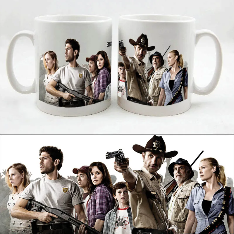The Walking Dead Coffee Mugs, Made Of Ceramic With Round Handgrip and The Walking Dead Printing