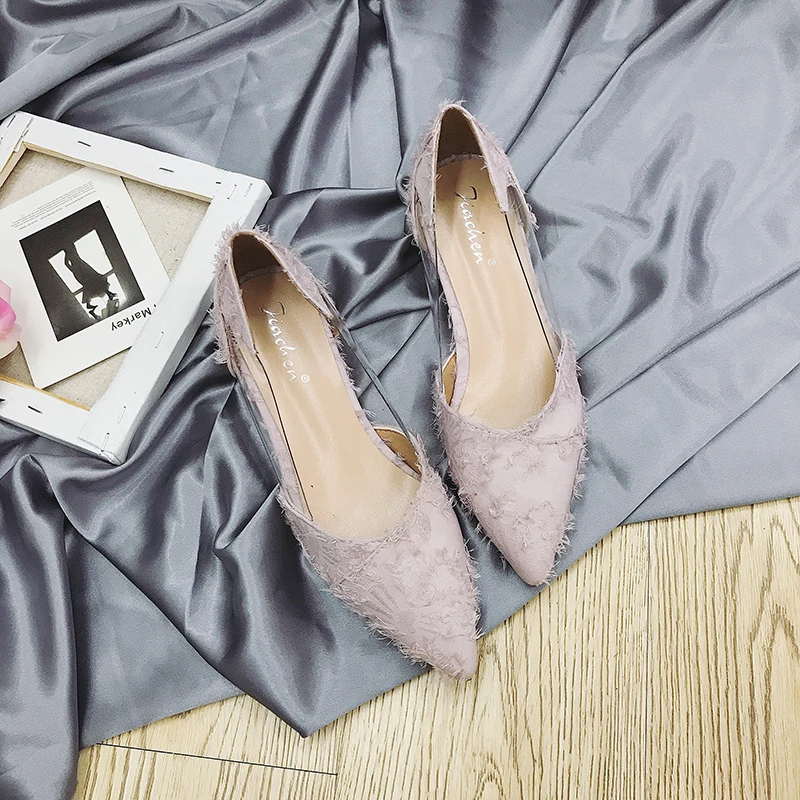 Bombas Mujeres Casuales Las Negro Verano Mujer 3 lavanda Púrpura 2018 Damas Zapatos Cm Nuevas Tacones Med Liso Elegante De Más Popular Calzado dvgqXdxw