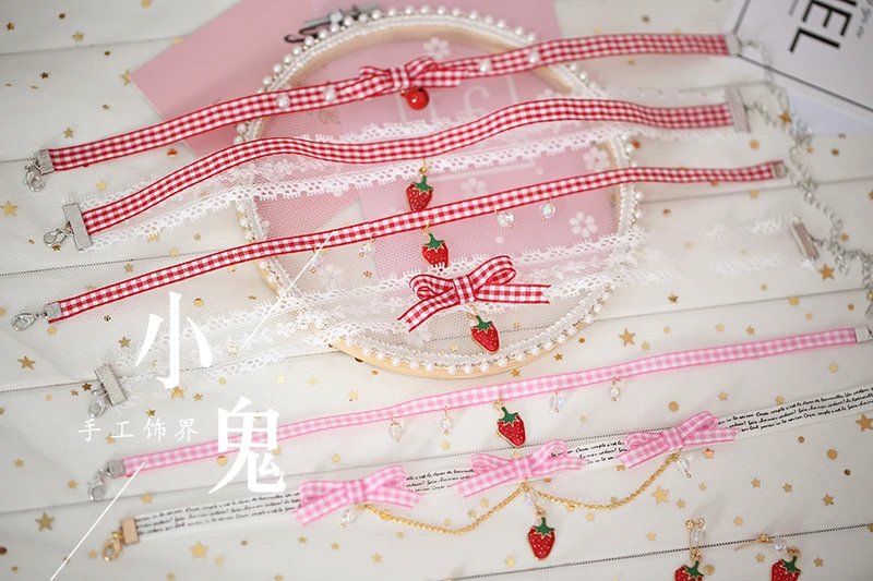 Cosplay&ware Sweet Is The Strawberry Soft Lace Lolita Hair Hoop Japanese Sister Kc Straw Hat Head Band Edge -Zentai shop online