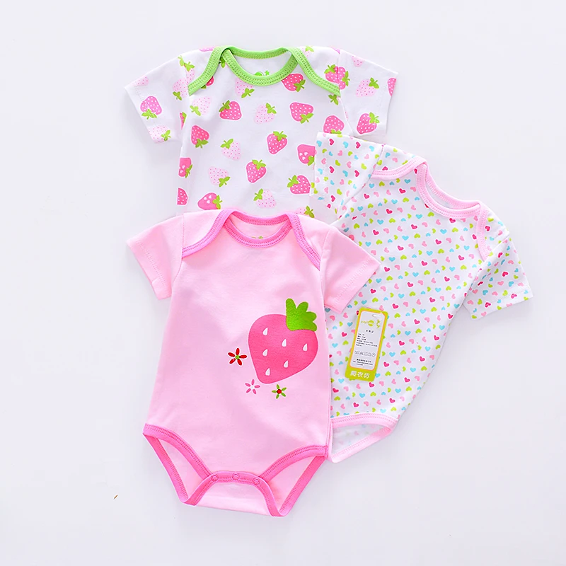 Комбинезоны для новорожденных х/б 3 шт./лот|baby bodysuits|newborn baby bodysuitbaby cotton bodysuits |