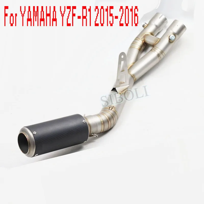 60mm Exhaust Motorcycle Full System Slip On Muffler Carbon Fiber Link