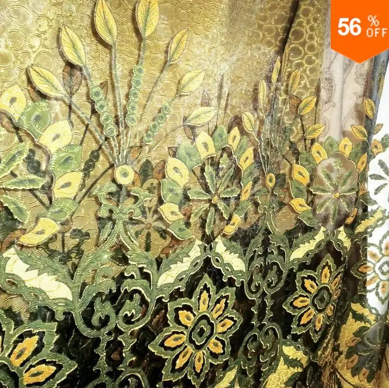 Занавеска из вуали кружевная зеленая органзы|curtain voile|organza curtainsfinished curtains |