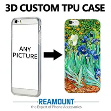 250 шт. для iPhone 7 Plus роскошный мягкий чехол TPU DIY 3D рельефными цветами Тиснение печати телефон сумка аксессуар