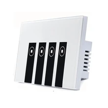 Smart Light Switch 4 Switches Touch In wall Wireless Plate Switch Compatible with Amazon Alexa Remote
