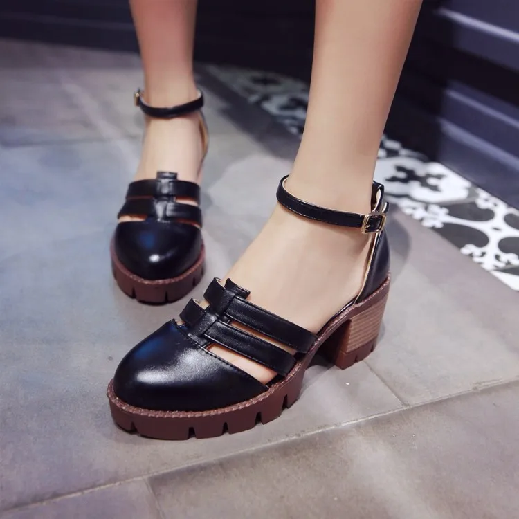 

Big Size 11 12 13 ladies summer platform sandals women shoes woman Little round head cingulate Package toes Thick with sandals