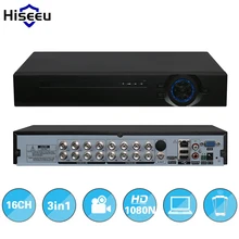 Hiseeu 2HDD 16CH AHD 1080N 3 in 1 DVR video recorder for Analog AHD camera IP camera P2P cctv system DVR H.264 VGA HDMI output