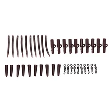 1 комплект/40 шт. рыболовные снасти для ловли карпа, свинцовые зажимы для ловли карпа, Быстросменные защелкивающиеся зажимы и хвостовый резиновый разъем