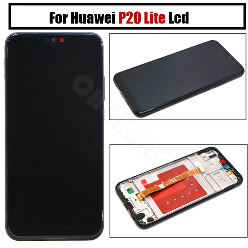 

Huawei P20 Lite LCD Display +Touch Screen Digitizer Assembly Replacement for Huawei Nova 3E LCD Screen 5.84inch With Frame