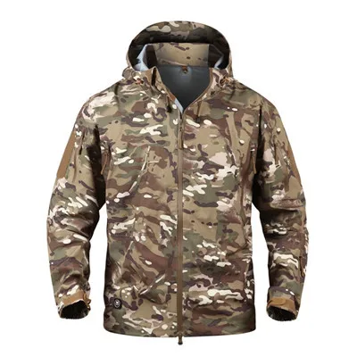 Армейская куртка мужская военная одежда Hardshell Cothes камуфляжная водонепроницаемая куртка и пальто для мужчин Мультикам ветровка пальто - Цвет: CP