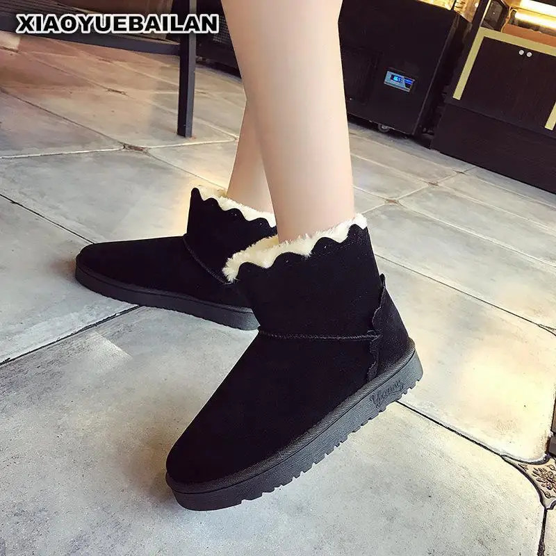 Сапоги снегоступы осень зима 2018 новые студенческие ботинки на толстой плоской