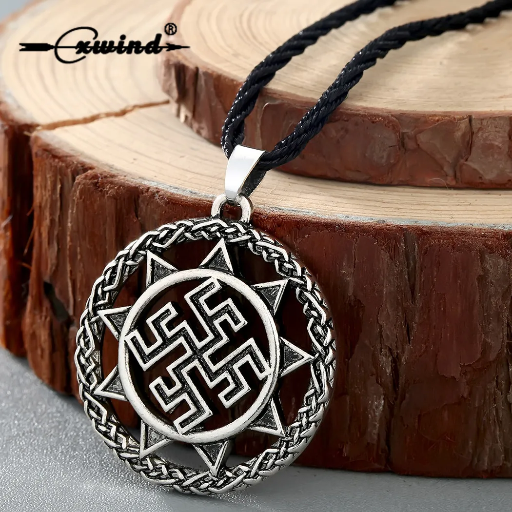 

Cxwind Retro Amulet Slavic Strong Protective Healing Pendant Ancient Slavic Symbol Talisman Pendant Viking Men Necklace Jewelry