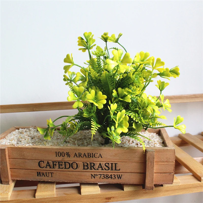 Имитация весенних травяных растений зеленые растения Diy горшок для карликового дерева Садовый дом для домашнего офиса Bacony Свадебные