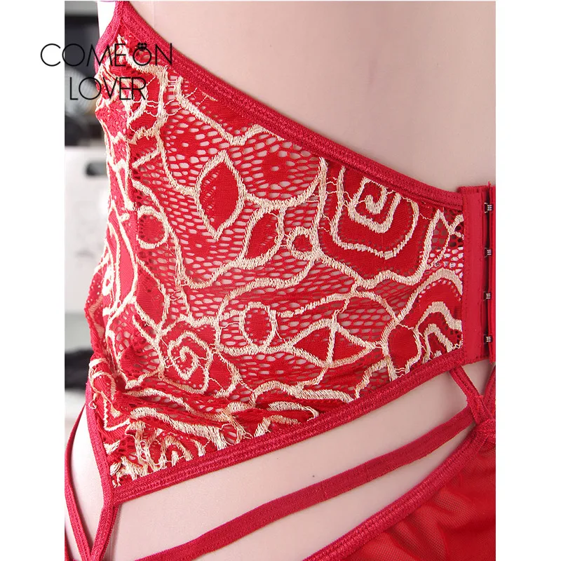 Comeonlover Ropa Intima De Mujer Erotica y Сексуальная повязка красная Lenceria Sexi Большие размеры