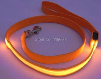 

Colorful Pet LED Flashing Leashes Rope Strap Dog Cat Harness Safety Lead Light DHL Fedex Free Shipping ,50pcs/lot