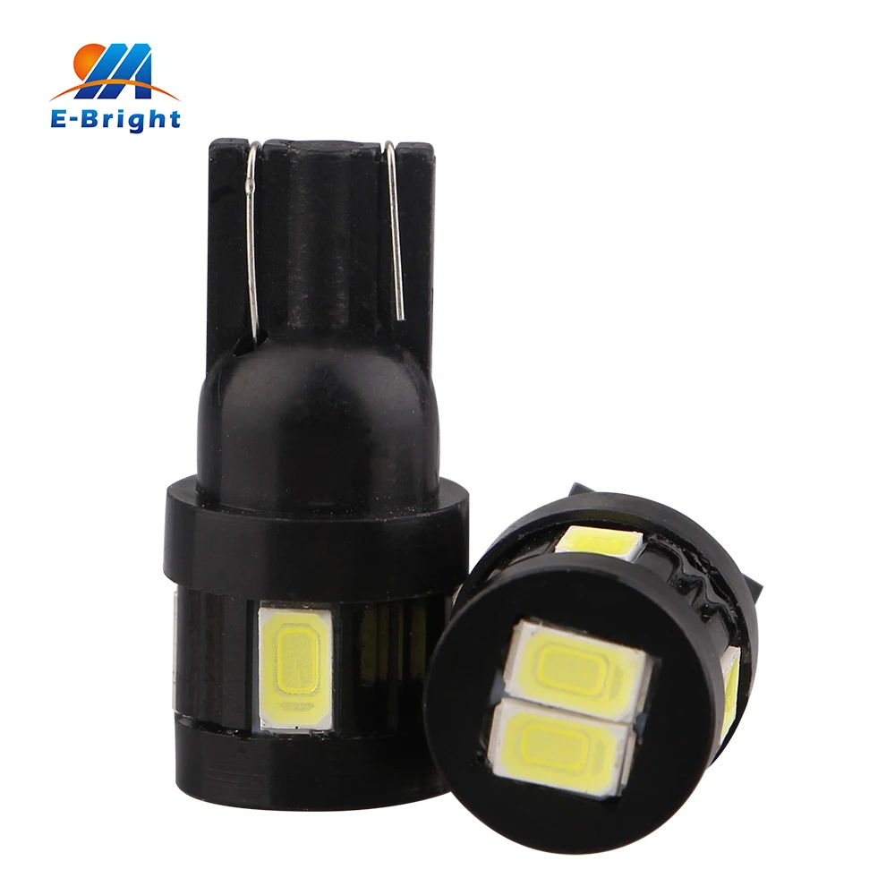 

300 Pieces/Lot T10 6 SMD 5730 LED W5W 194 Wedge Light License Plate Clearance Stop Reading Car Led Light Bulbs Free Shipping
