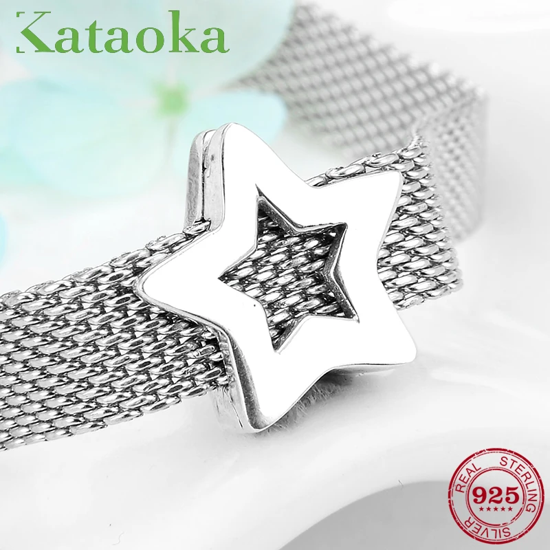 

Fashion Hollow out Meteor Star Clips Bead Fit Original 925 Sterling Silver reflection Charms Bracelet Jewelry making 2019