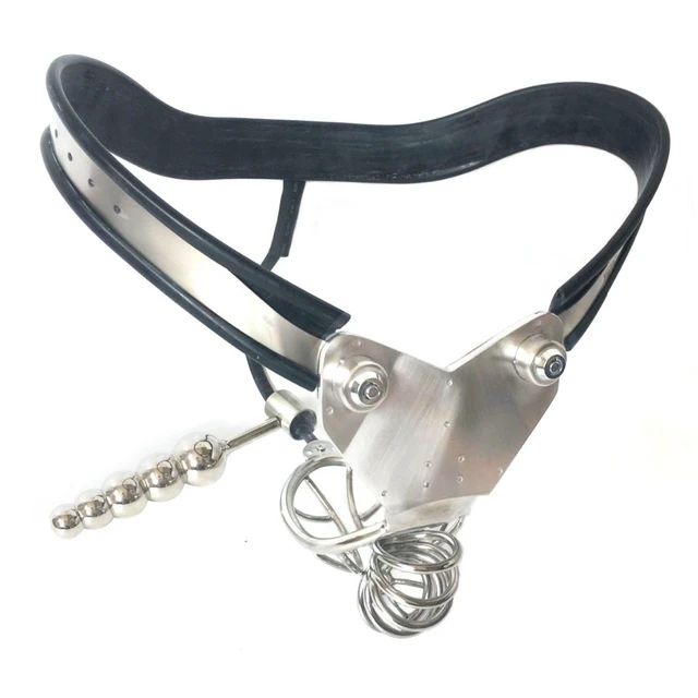 CB-Ceinture de chasteté pour hommes, en acier inoxydable, avec plug anal,  anneau pénien, dispositif de chasteté - AliExpress