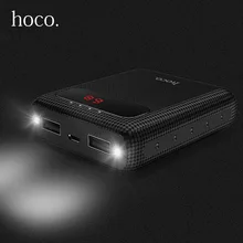 HOCO Power Bank 10000mah 18650 Dual USB LED Display Light Polymer External Battery Portable Charger Powerbank For iPhone Xiaomi