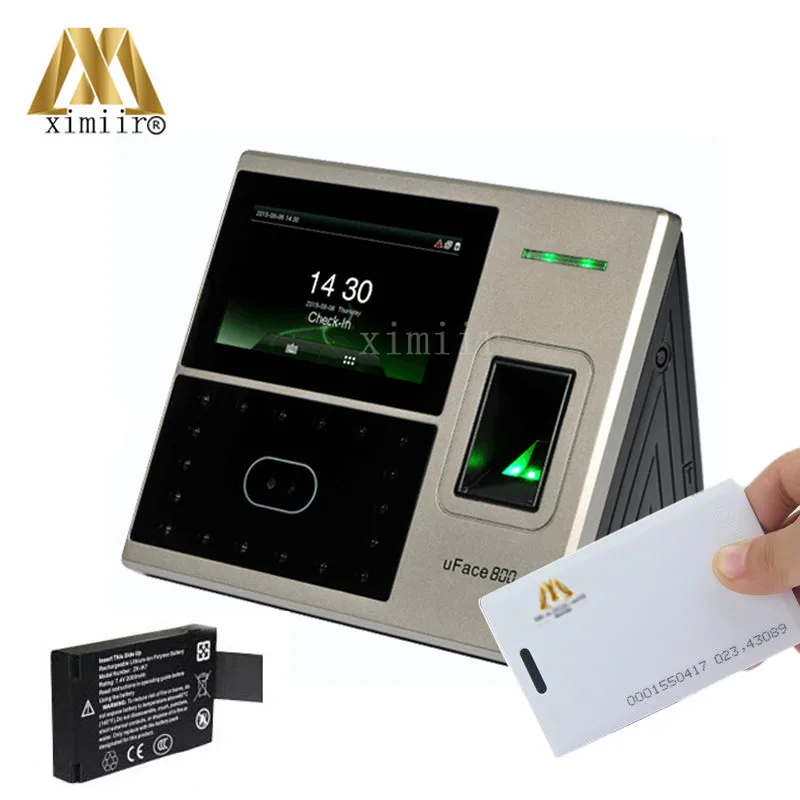 

Uface800 Face And Fingerprint Time Attendance And Access Control System TCP/IP With RFID Back Up Battery