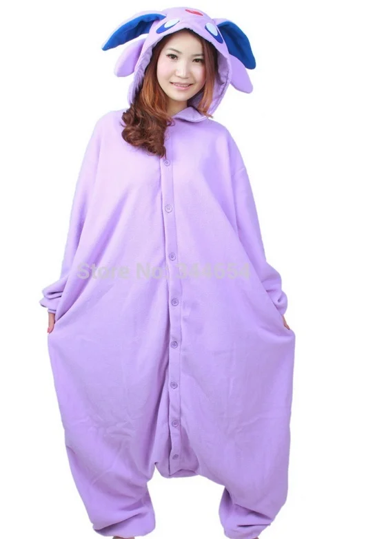 fleece Аниме Костюм покемона для косплея взрослые Umbreon onesies Пижама Kigurumi Pikachu для женщин мужские пижамы унисекс вечерние костюмы - Цвет: fleece