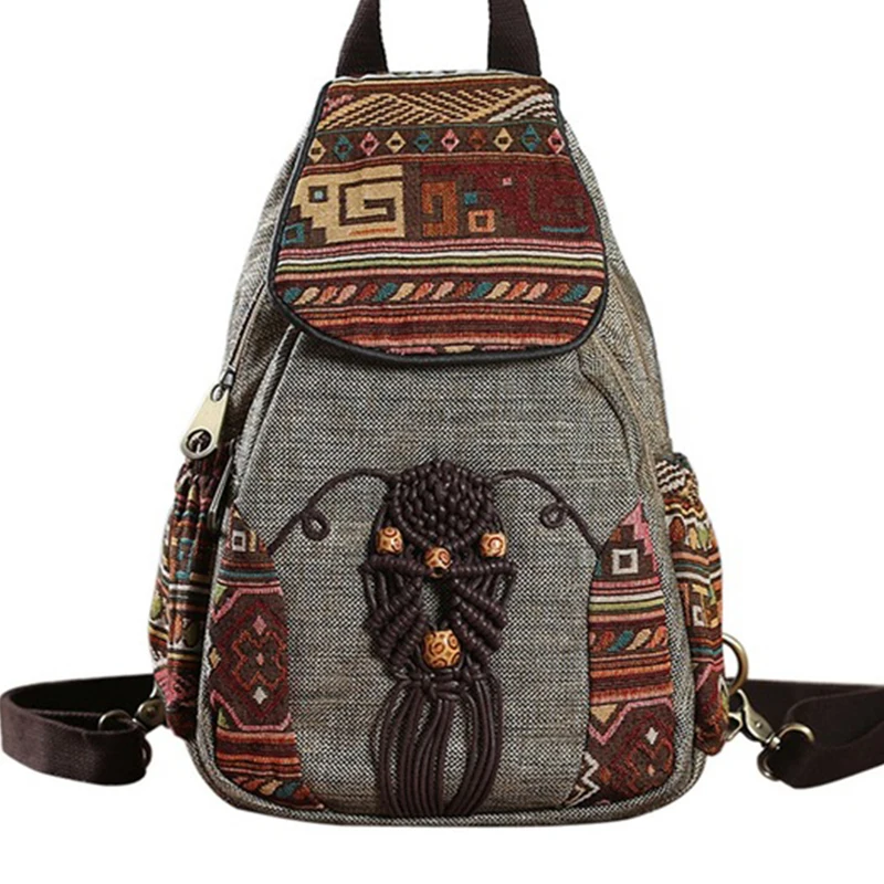Женский рюкзак с принтом в национальном стиле винтажный Рюкзак Mochila модный для