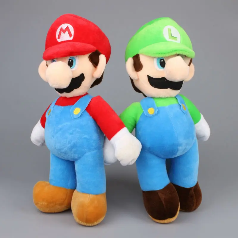 Супер Марио Bros Марио и Луи Мягкие плюшевые игрушки мягкие куклы 1" 35 см