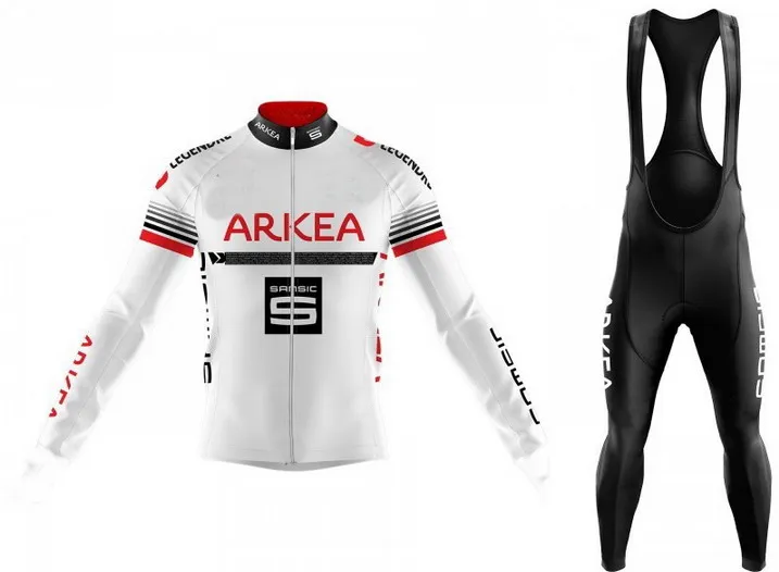 Зимняя Теплая Флисовая одежда 2019 ARKEA SAMSIC PRO TEAM с длинным рукавом велосипедная для