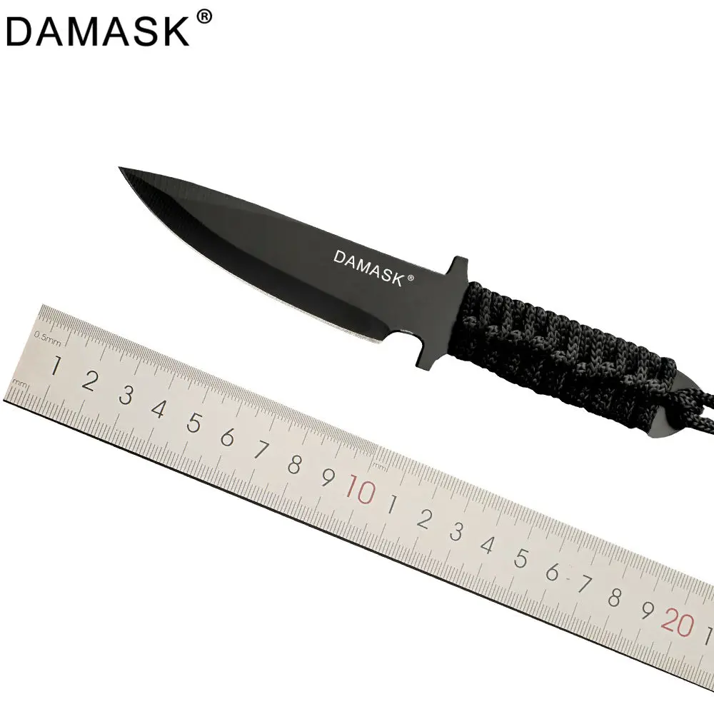 

Damask Counter Strike Stainless Steel Fixed Blade Knife Outdoor Tactical Multifunctional Straight Knife Portable Hand Tools