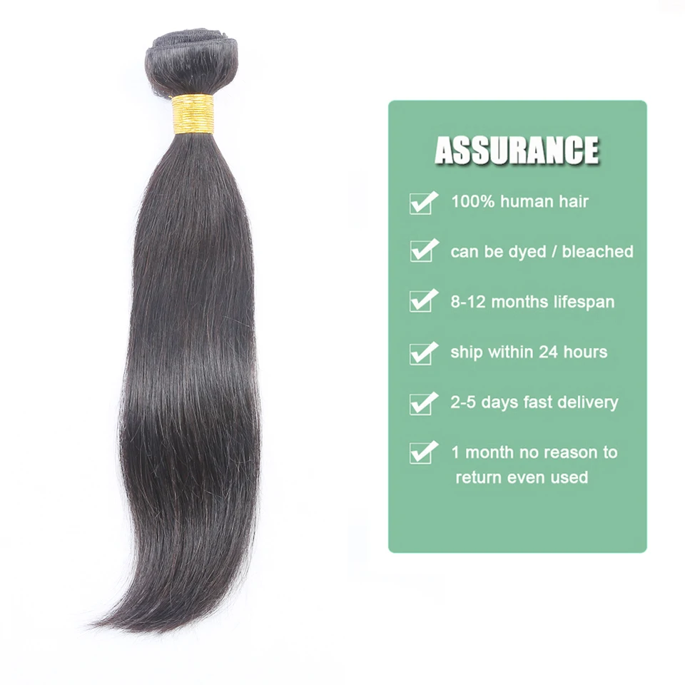 Peruvian Hair Straight Human Hair Weave Bundles Single Bundle 1 PC Thick Hair Brenda Remy Hair Weave Extensions 8-30 inches