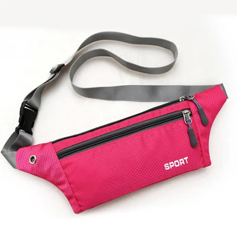 

New Women Man Zipper Bag Sport Waist Pack Unisex Chest Purse Waterproof Belt Bum Bag Waist Pouch Zip Bag 8 Colors