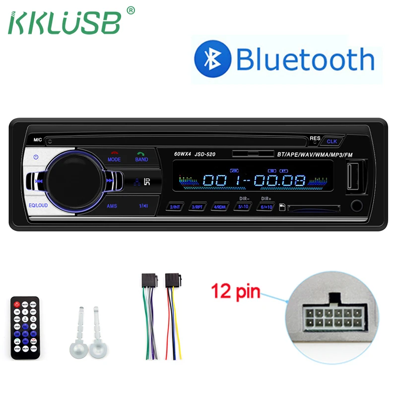

24V Truck Autoradio 1 Din Bluetooth Radio SD MP3 Player Coche Dash Radios Estereo Poste Para Auto Audio Stereo Carro Automotivo