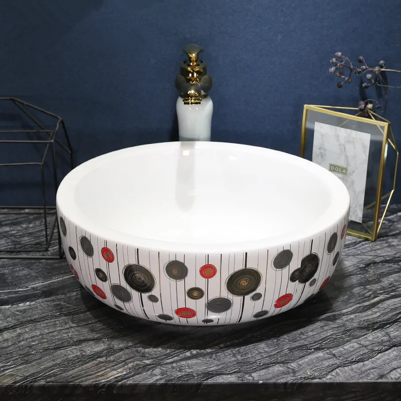 Luxurious Artistic porcelain bathroom vanity bathroom sink bowl