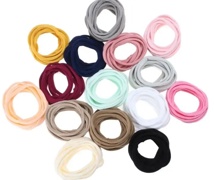 1000pc/lot 2cm Width Super Soft Stretchy thin Nylon Headbands for Children Girls kids DIY base skinny headband hair accessories 100pcs pack stretchy hair accessories nylon hair ring hair rope rubber band headband mixed color